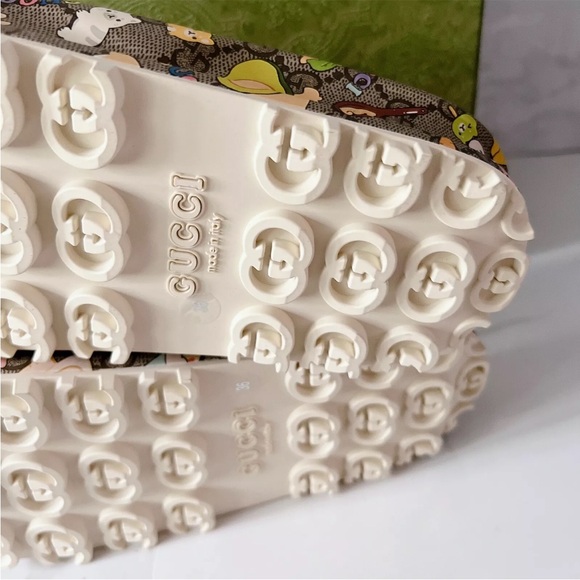 Gucci x Pikarar Kawaii Supreme Interlocking GG Platform Rubber Slide EU 36 - Picture 8 of 10